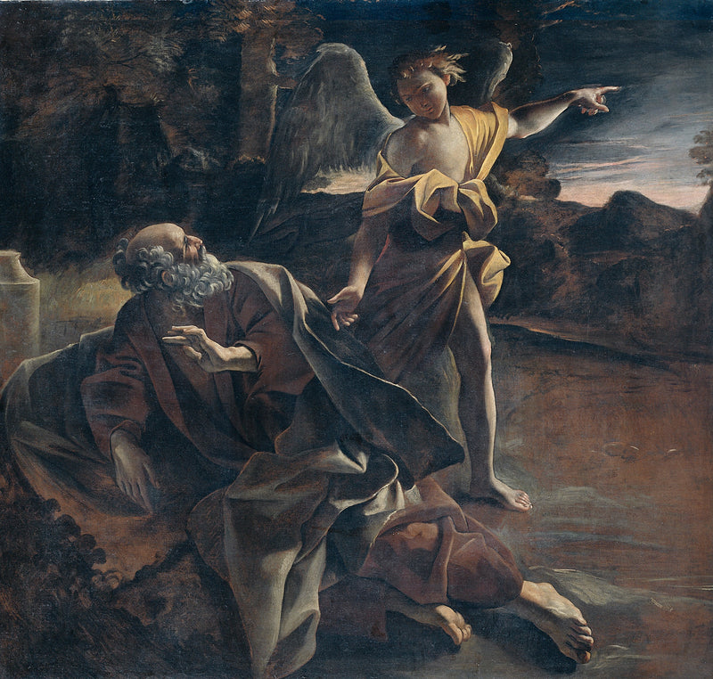 Çölde Peygamber Eliyya, Bir Meleğin Uyandırması - Giovanni Lanfranco