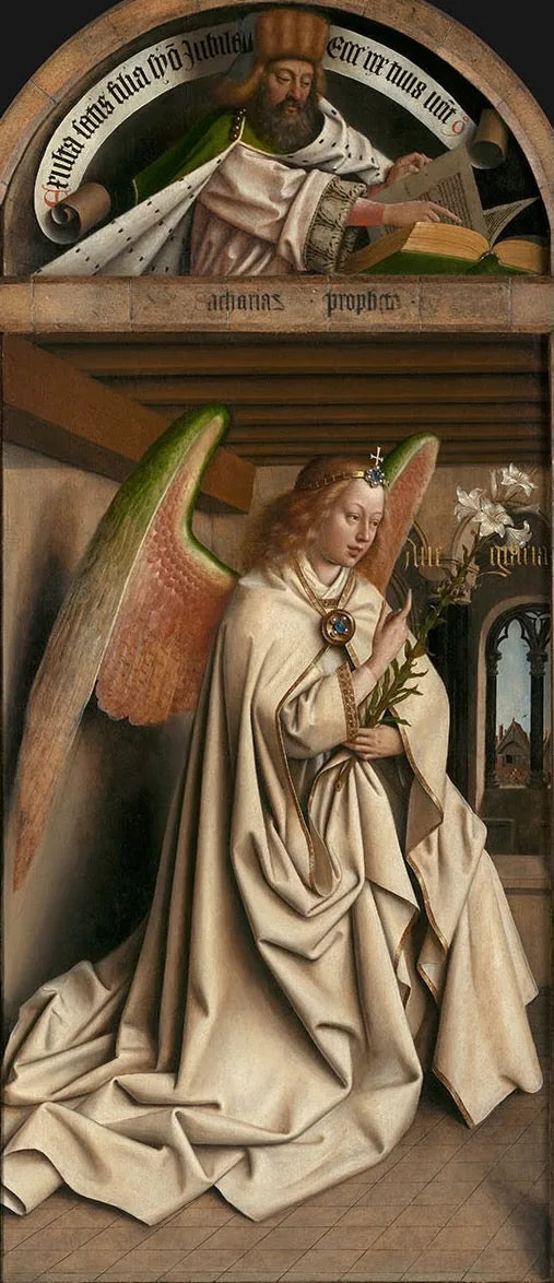 Zekeriya Peygamber; Müjde Anı Meleği - Hubert van Eyck