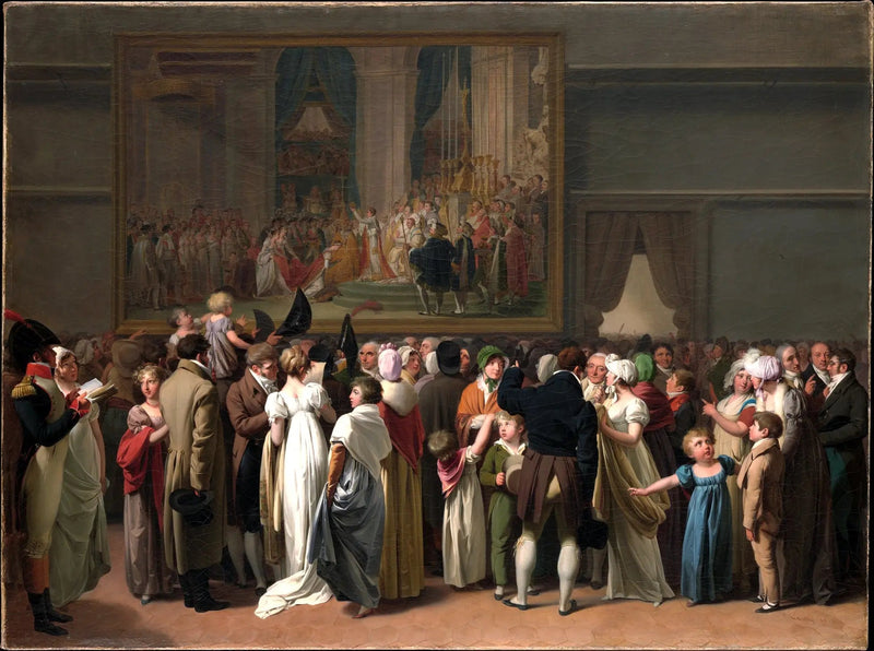 Louvre'daki David'in « Taç Giyme » tablosunu izleyen halk - Louis-Leopold Boilly