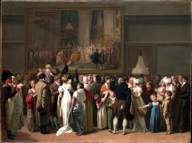 Louvre'daki David'in « Taç Giyme » tablosunu izleyen halk - Louis-Leopold Boilly