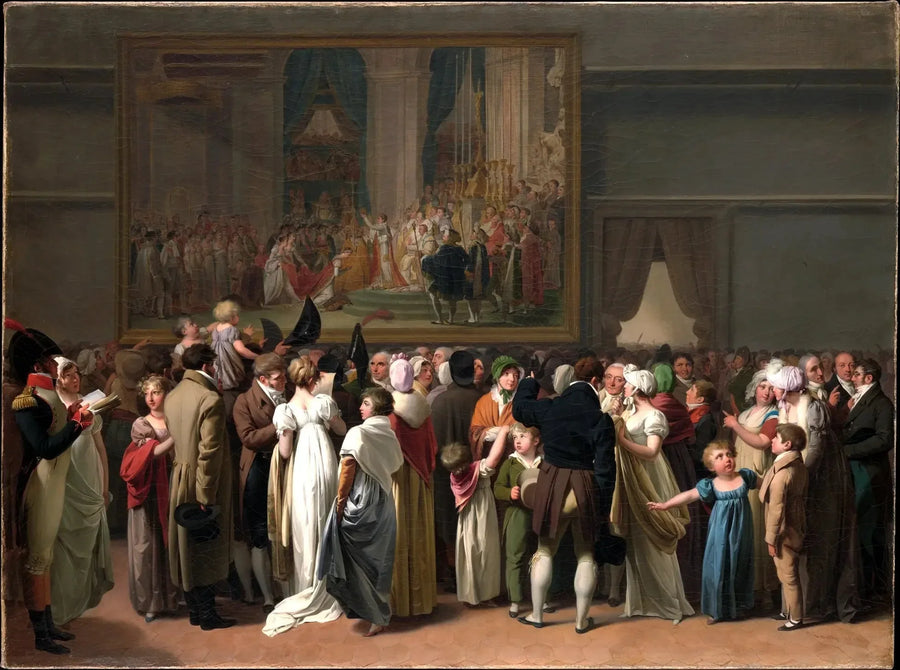 Louvre'daki David'in « Taç Giyme » tablosunu izleyen halk - Louis-Leopold Boilly
