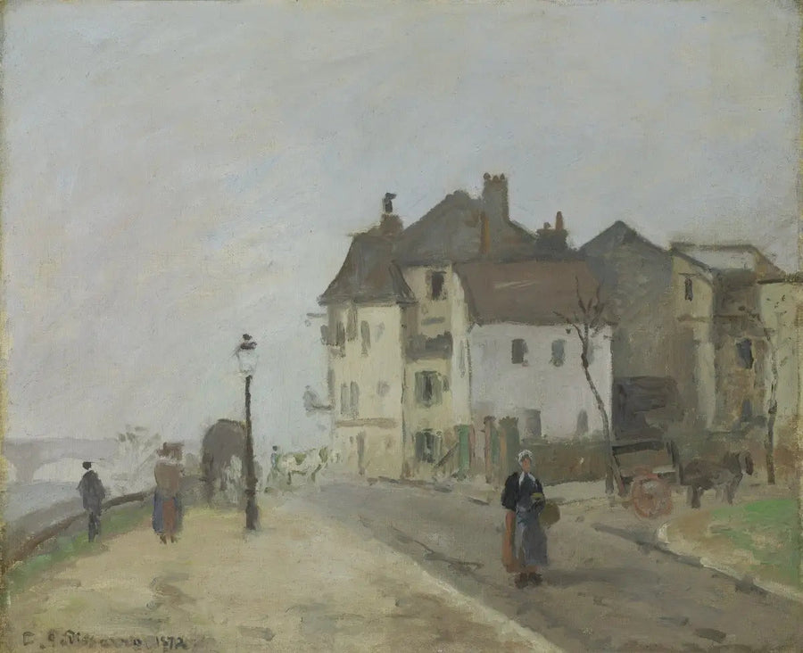 Pontoise'daki Pothuis İskelesi - Camille Pissarro