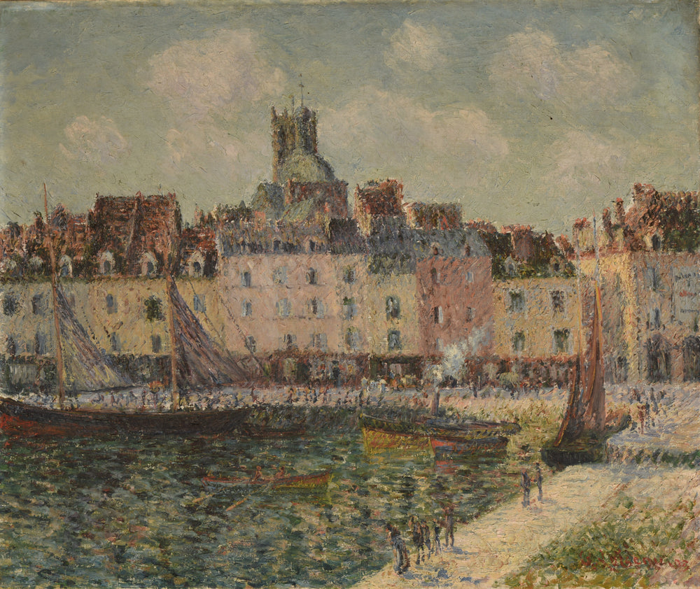 Le Quai Duquesne à Dieppe - Gustave Loiseau - Alpha Reproduction