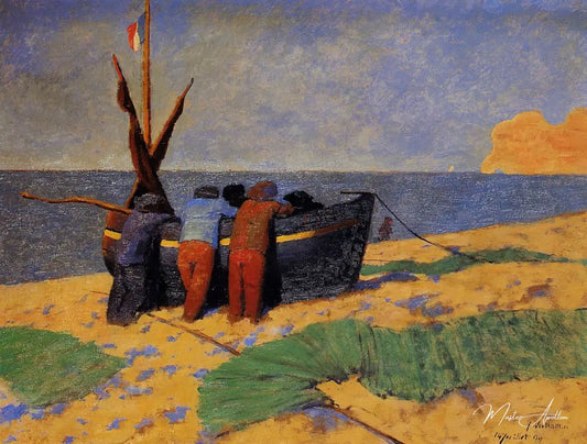 Le Quatorze juillet à Etretat - Félix Edouard Vallotton - Reproductions de tableaux et peintures haut de gamme