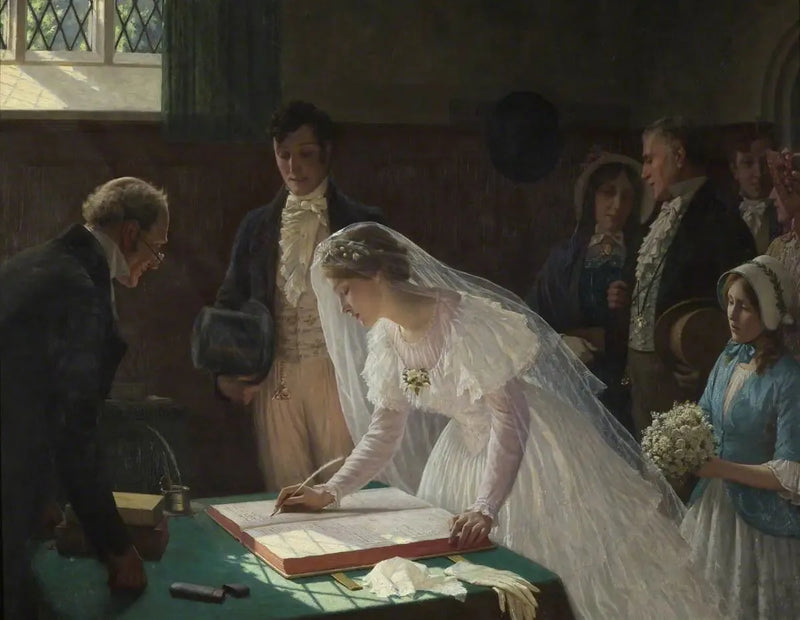 Evlilik Kaydı - Edmund Blair Leighton