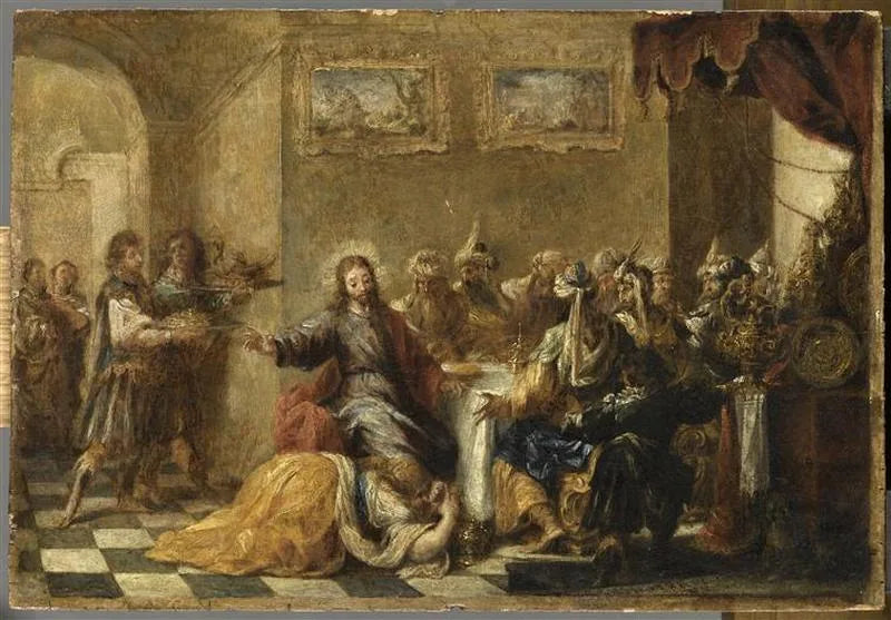 Le Repas chez Simon - Juan de Valdés Leal image 1 copie de tableau peinte à la main
