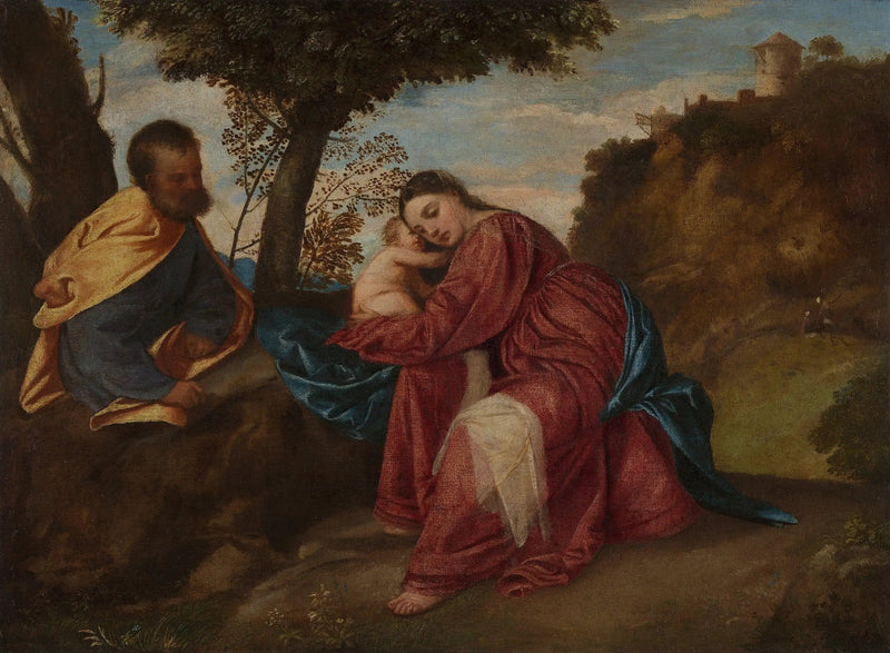 Mısır'a Kaçışta Dinlenme - Titian