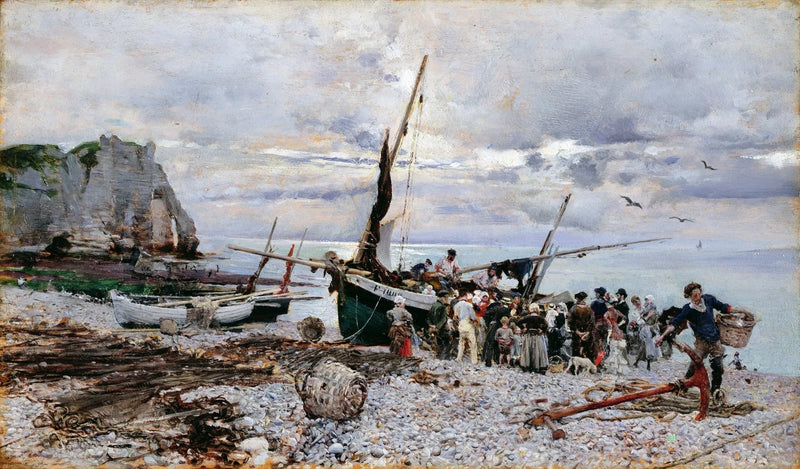 Balıkçı Teknelerinin Dönüşü, Étretat - Giovanni Boldini