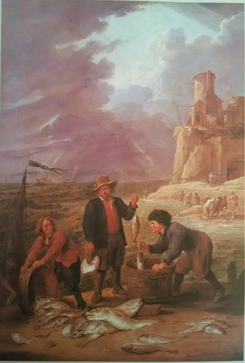 Balıkçıların yakaladıklarıyla dönüşü - David Teniers le Jeune