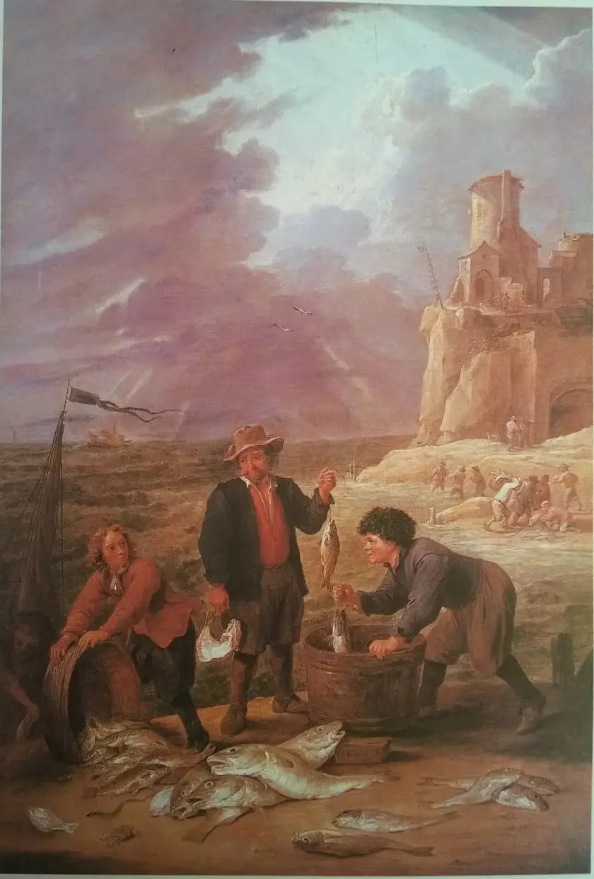 Balıkçıların yakaladıklarıyla dönüşü - David Teniers le Jeune