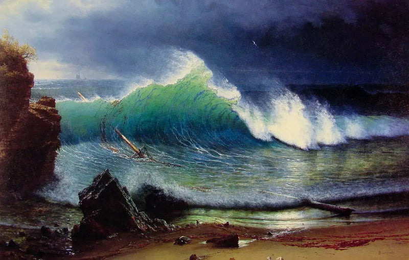 Turkuaz Deniz Kıyısı - Albert Bierstadt