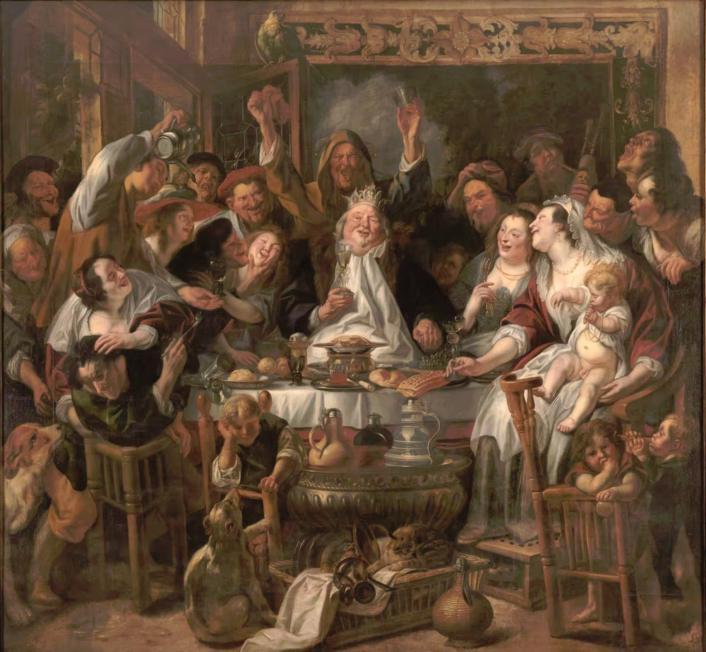 Le roi boit - Jacob Jordaens image 1 reproduction réalisée par Alpha Reproduction