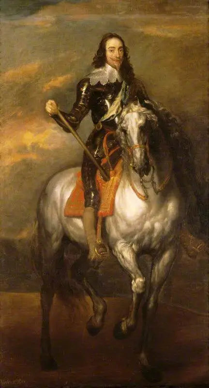 Kral I. Charles (1600-1649) at üzerinde - Antoine van Dyck