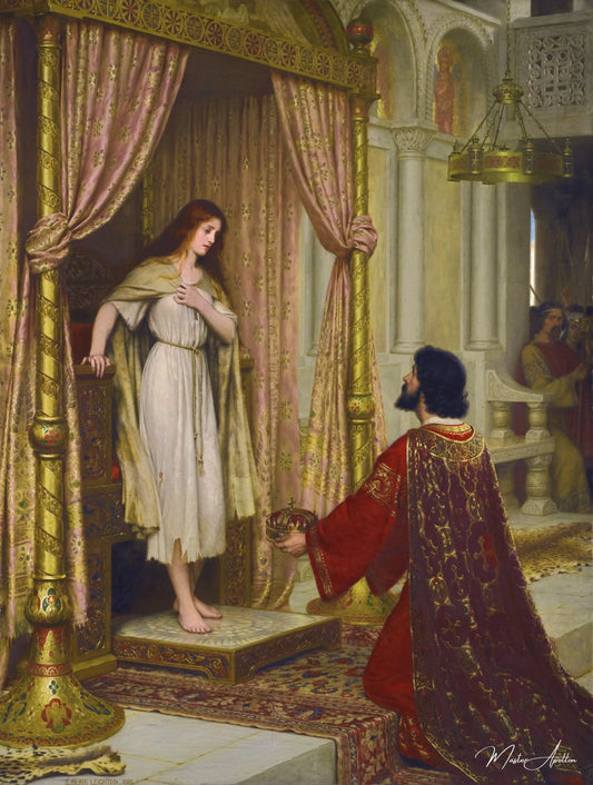 Le roi et la mendiante - Edmund Leighton - Reproductions de tableaux et peintures haut de gamme