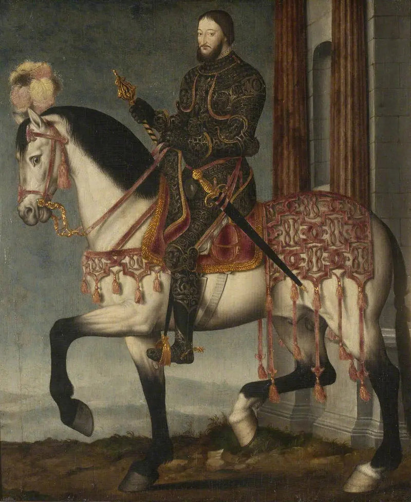 Fransız Kralı I. François, at üzerinde - François Clouet