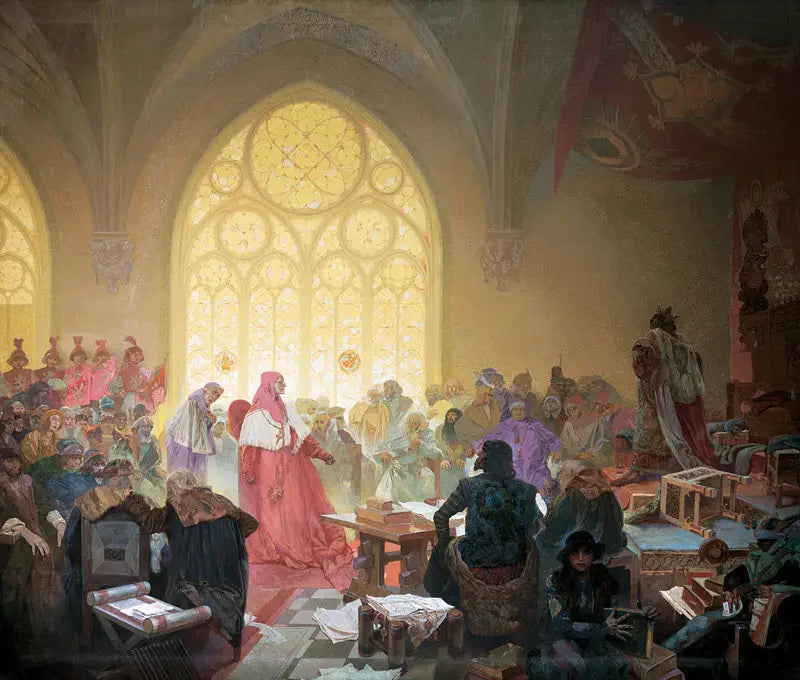 Hüsnü Kral Jiří z Poděbrad - Alphonse Mucha