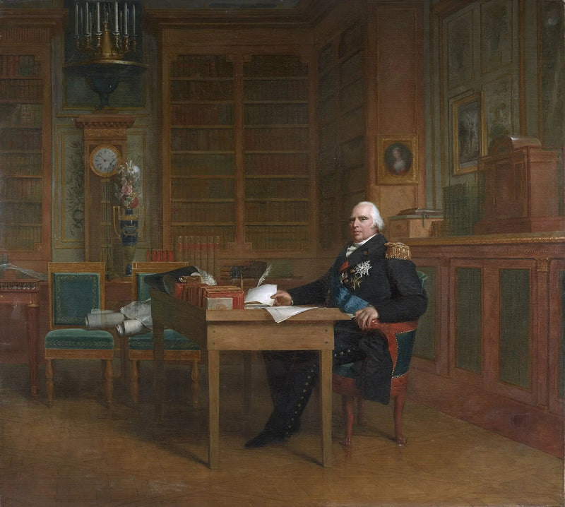 Tuileries'teki çalışma odasında Kral Louis XVIII - François Gérard