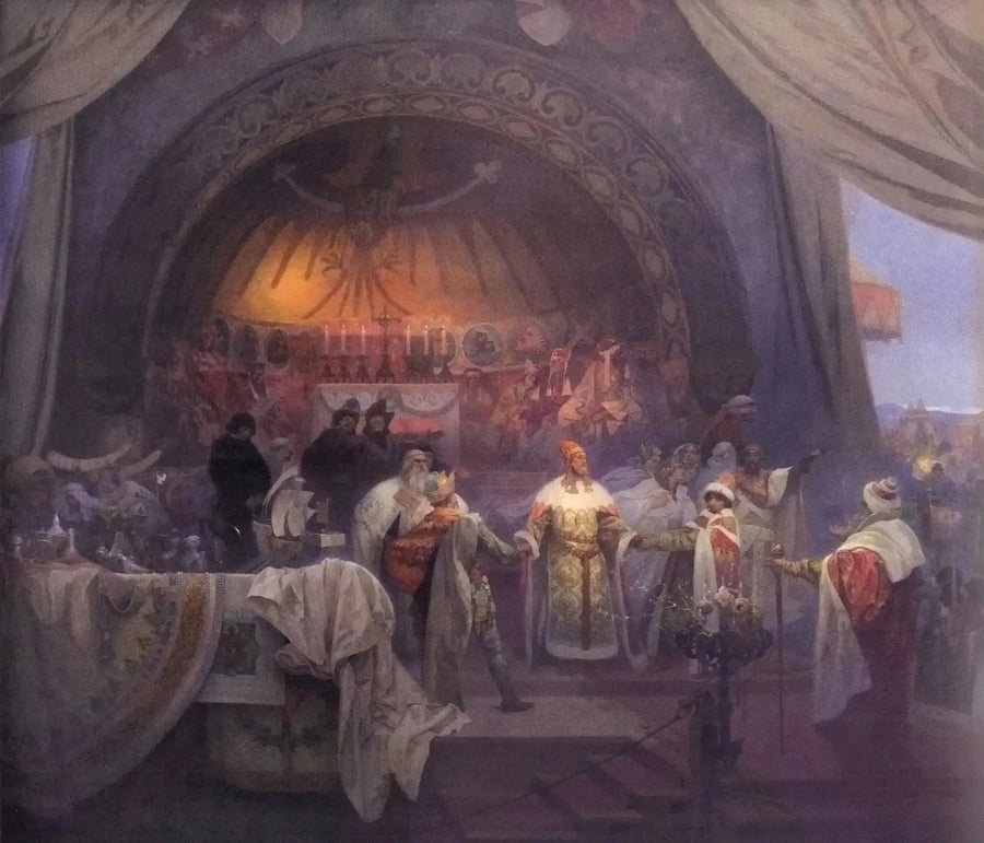 Bohemya Kralı Premysl Ottokar II - Alphonse Mucha