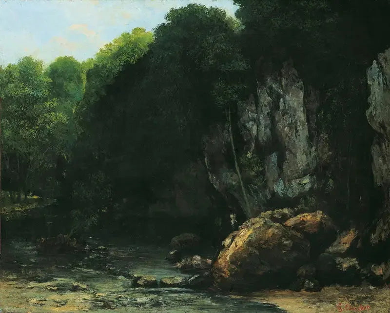 Kara Kuyusu Dereği - Gustave Courbet