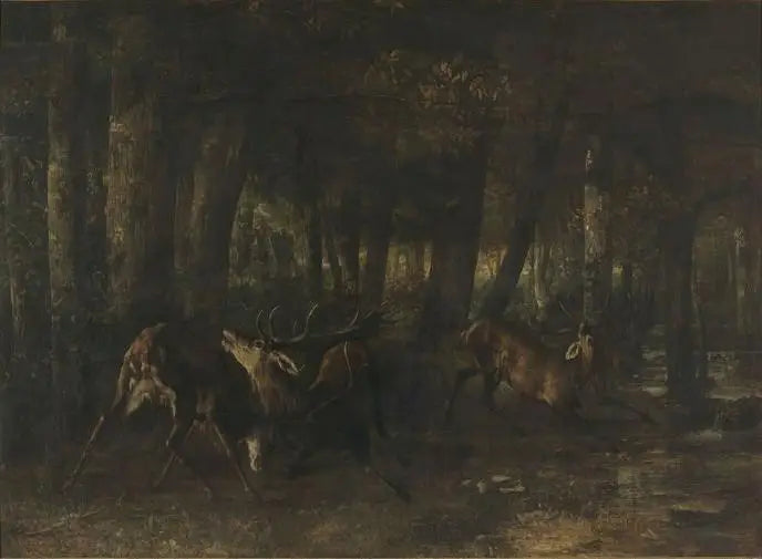 İlkbahar Rüyası. Geyik Dövüşü - Gustave Courbet