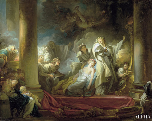 Le Sacrifice de Callirhoe - Jean-Honoré Fragonard - Reproductions de tableaux et peintures haut de gamme