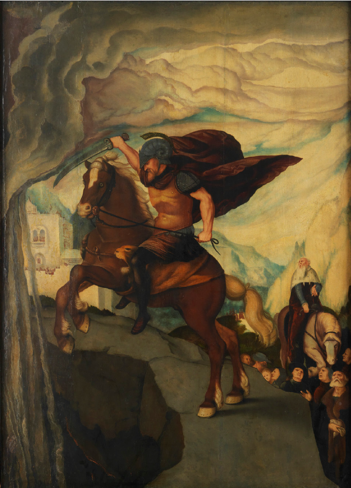 Le sacrifice de soi de Marcus Curtius - Hans Baldung Grien image 1 reproduction de peinture à l’huile