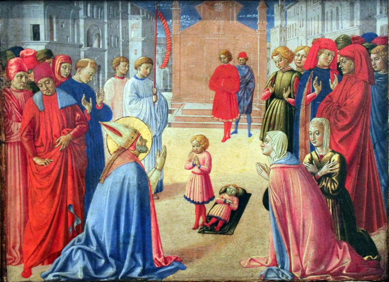 Aziz Zénobe ölü bir çocuğu diriltiyor - Benozzo Gozzoli