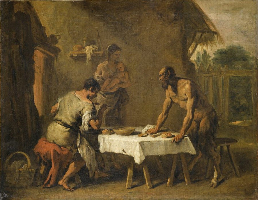 Satyre ve Çiftçi - Sebastiano Ricci