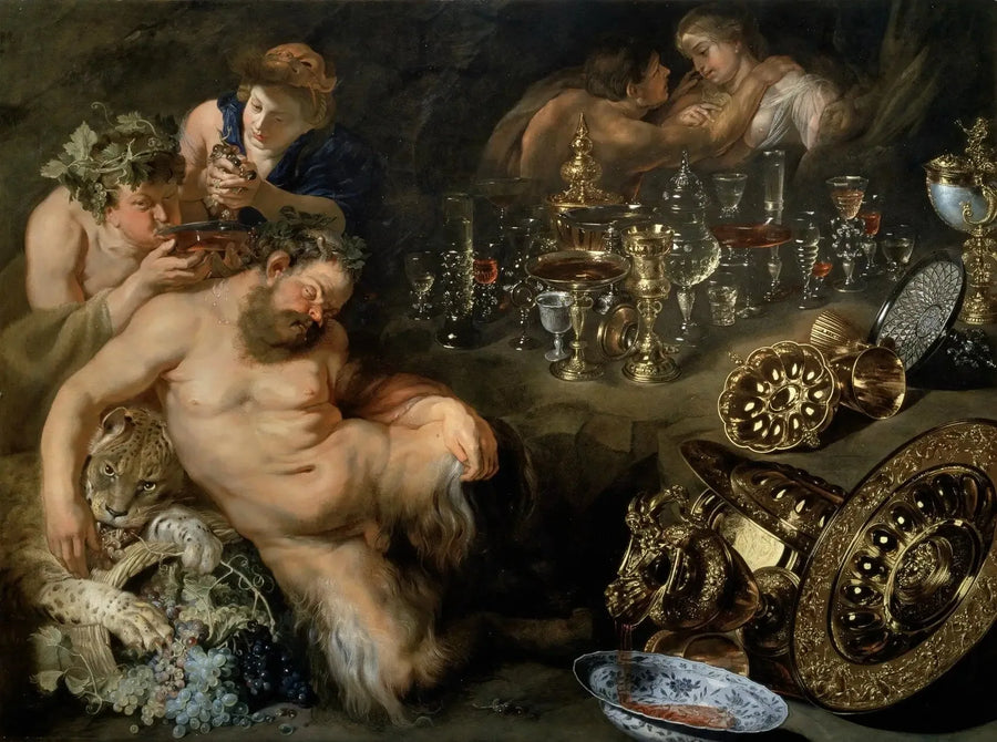 İçkili Satyr - Peter Paul Rubens