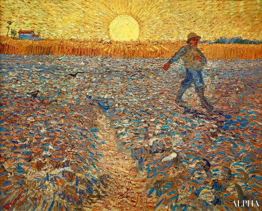 Le semeur au soleil couchant - Van Gogh - Reproductions de tableaux et peintures haut de gamme