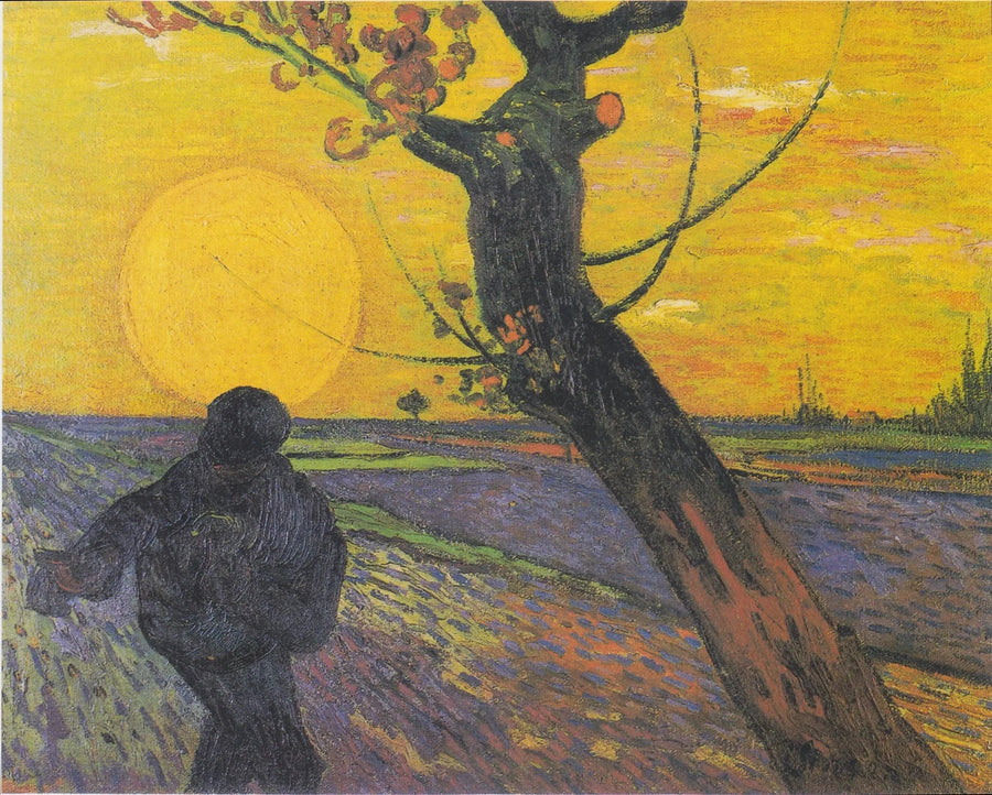 Güneş batarken tohum eken - Vincent van Gogh