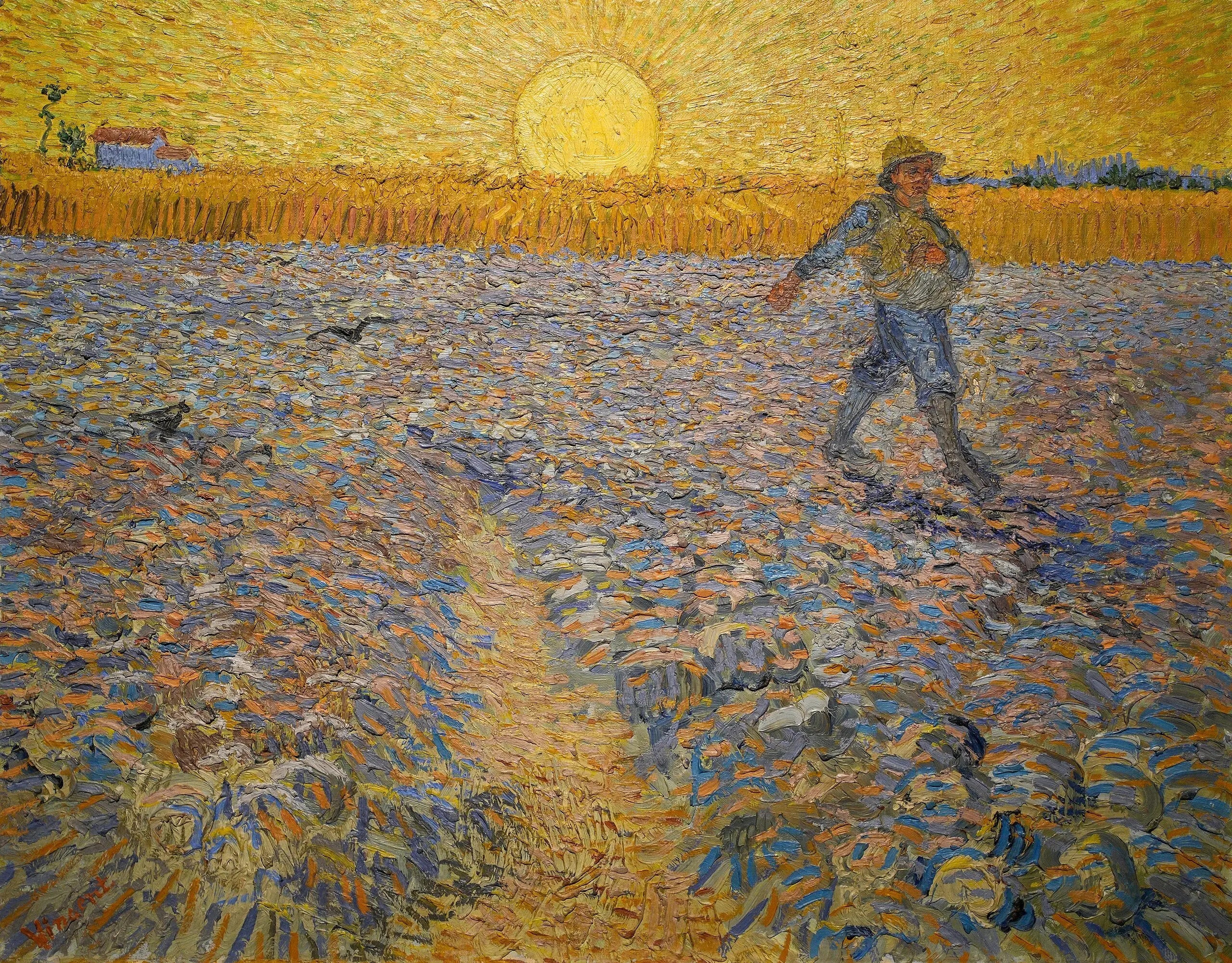 Reproduction du tableau « Le Semeur I - Vincent van Gogh » par Alpha Reproduction en peinture à l’huile