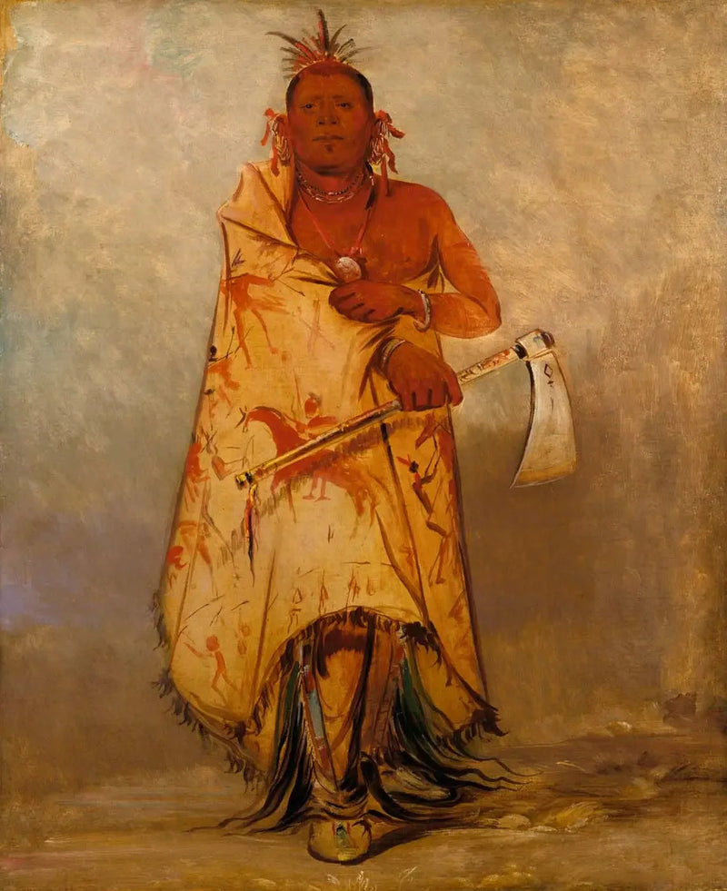 Le-sháw-loo-láh-le-hoo, Big Elk, Skidi (Kurt) Pawnee lideri - George Catlin