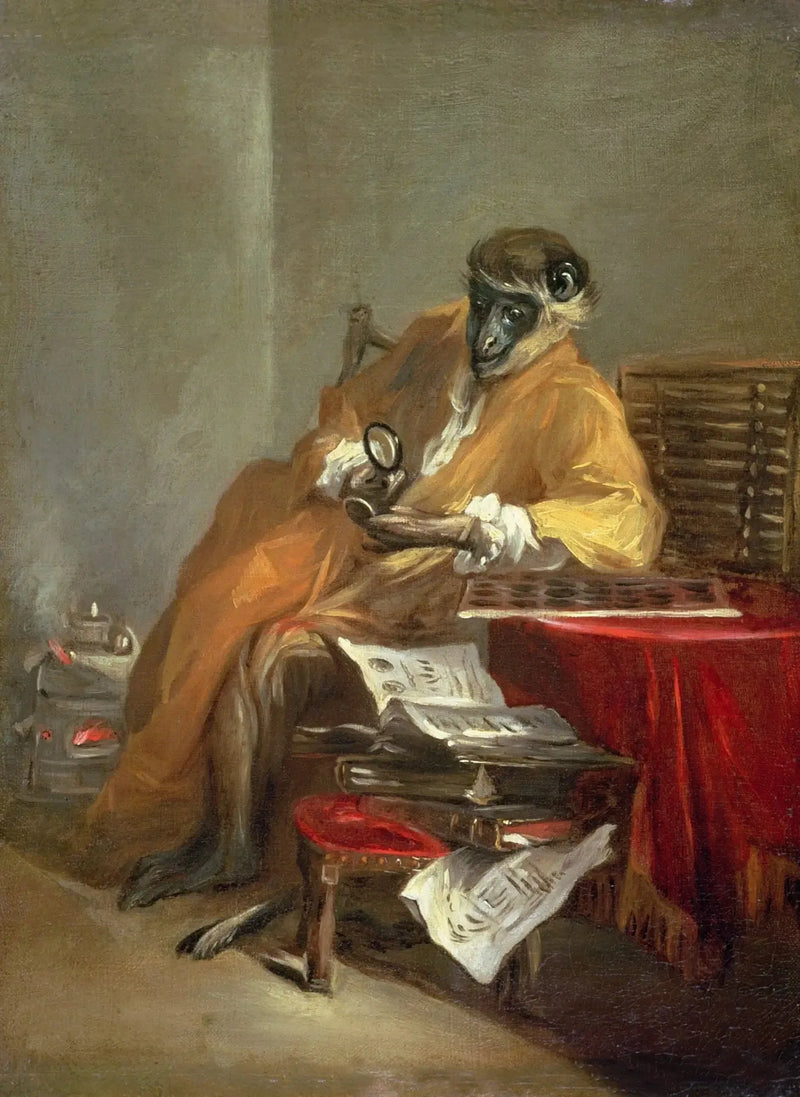 Le Singe Antikacı - Jean Simeón Chardin