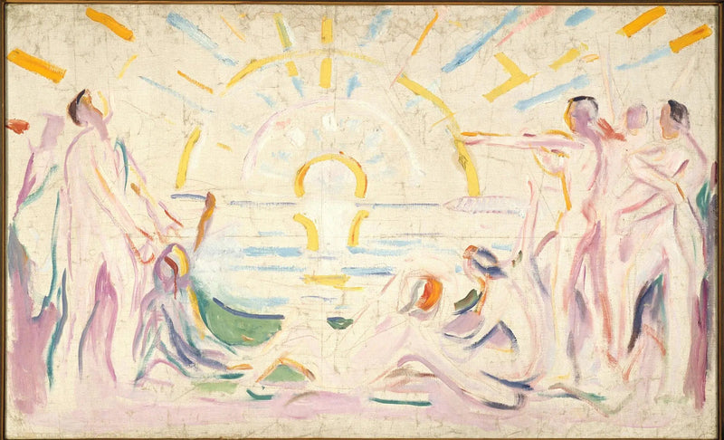 Güneş ve Çıplak İnsanların Uyanışı - Edvard Munch