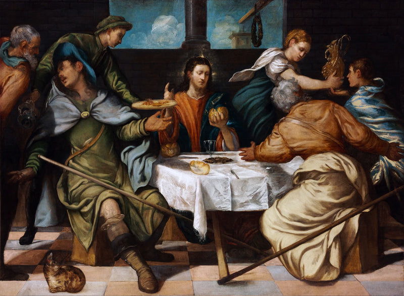 Emmaus'ta Akşam Yemeği - Jacopo Tintoretto