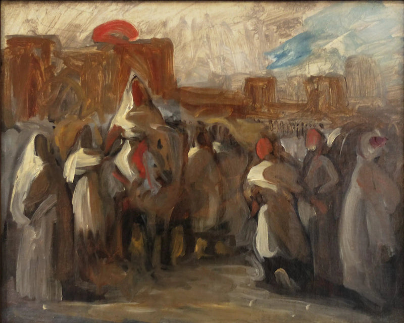 Fas sultanı Moulay Abd-er-Rahmane'nin Fransa büyükelçisi Kont de Mornay'ı kabul etmesi - Eugène Delacroix