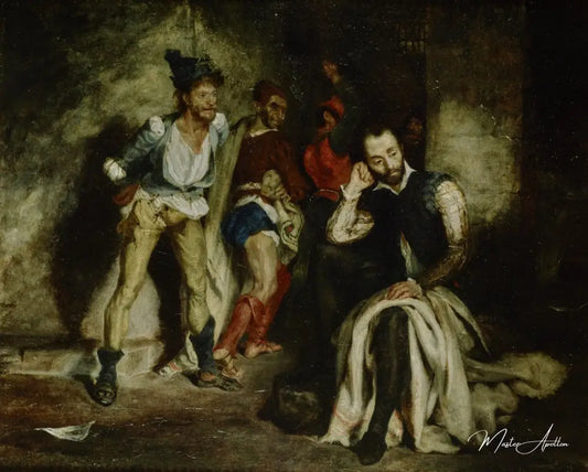 Le Tasse dans la maison des fous - Eugène Delacroix - Reproductions de tableaux et peintures haut de gamme