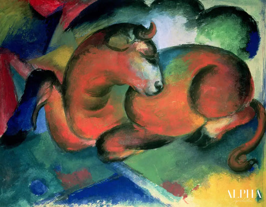 Le taureau rouge - Franz Marc - Reproductions de tableaux et peintures haut de gamme