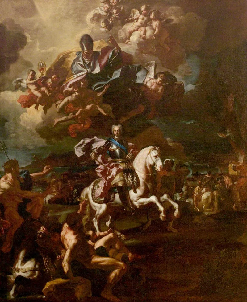 Kral Charles III'ün Gaeta'daki zaferi - Francesco Solimena