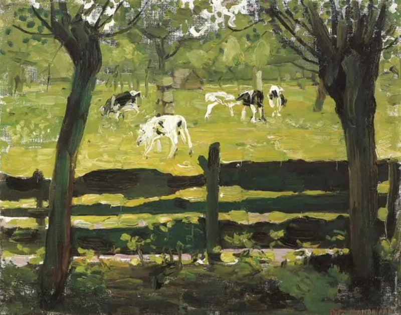 Beyaz boğa buzağı - Piet Mondrian