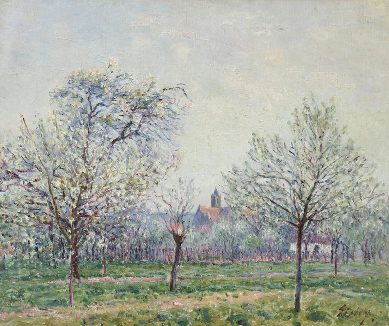 Moret-sur-Loing Meyvesi Bahçesi, Bahar - Alfred Sisley