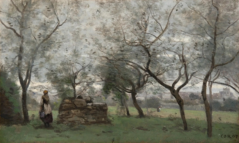 Meyve Bahçesi, Mantes Çevresi - Jean-Baptiste Camille Corot