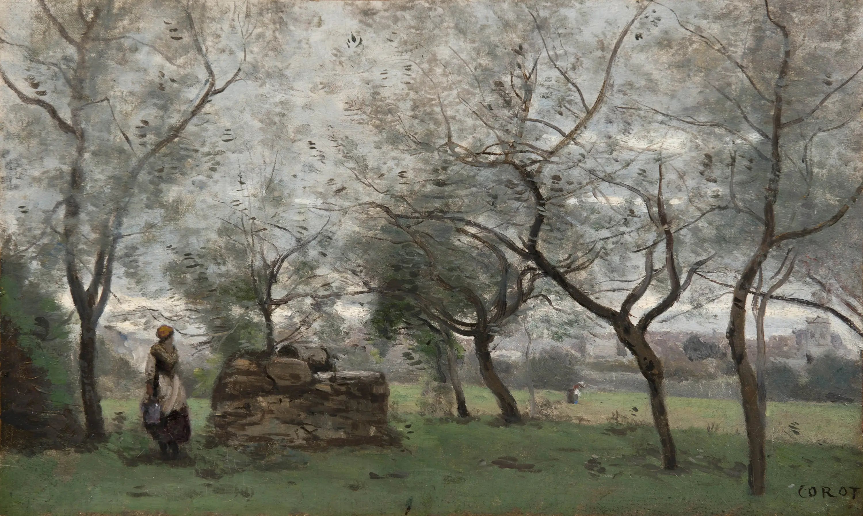 Le verger environs de Mantes - Jean-Baptiste Camille Corot - Alpha Reproduction