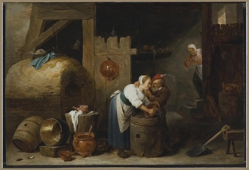 Yaşlı Adam ve Genç Kadın - David Teniers le Jeune