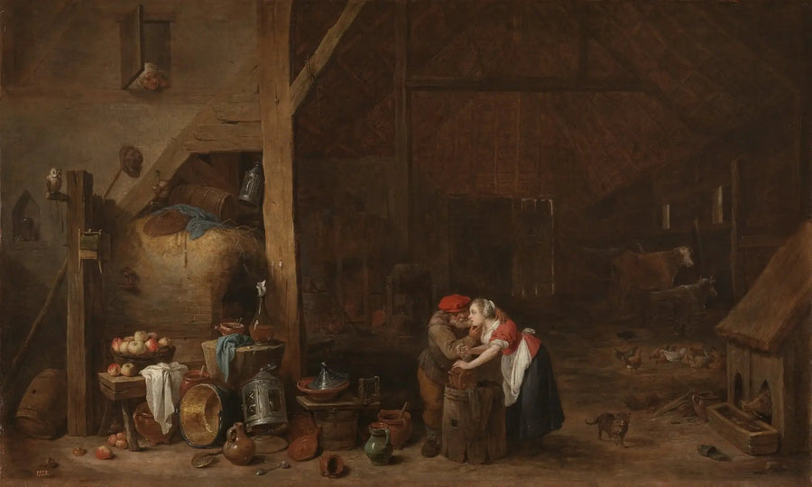 Yaşlı Adam ve Hizmetçi - David Teniers le Jeune