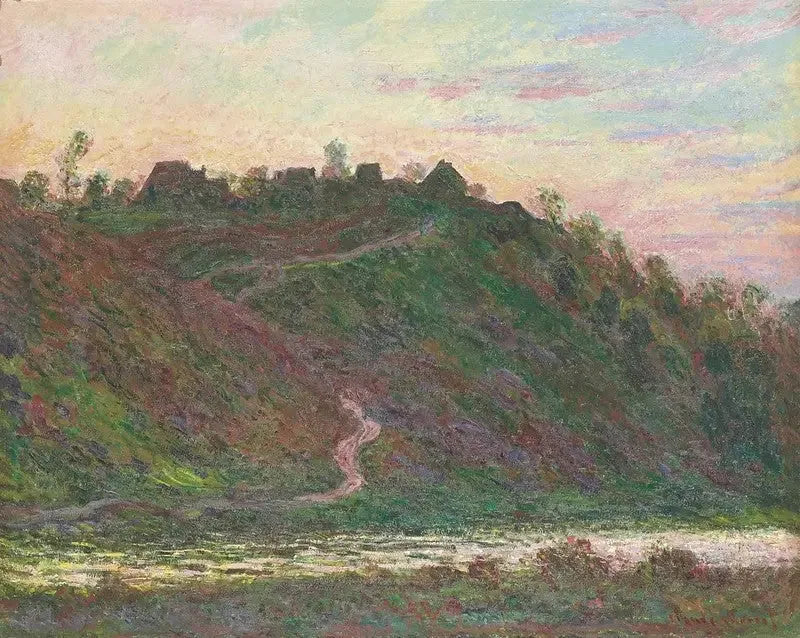 Gün batımında La Roche-Blond köyü - Claude Monet