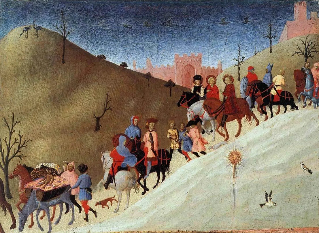 Le Voyage des rois mages - Sassetta image 1 tableau peint à l’huile sur toile