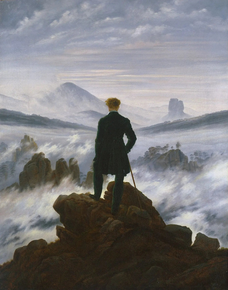 Bulutlar Denizi'ni Seyreden Yolcu - Caspar David Friedrich