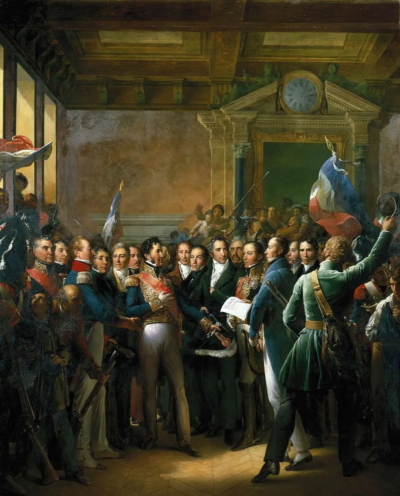 Paris Belediye Sarayı'nda Milletvekillerinin Bildirisi ve Orléans Dükü'nün, Krallık Genel Vekili'nin, Bildirisinin Okunması (31 Temmuz 1830) - François Gérard